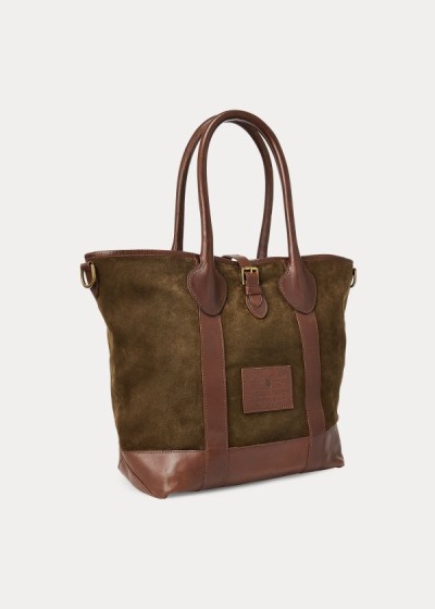 Men's Polo Ralph Lauren Heritage Suede Tote Bags | 745863BJL